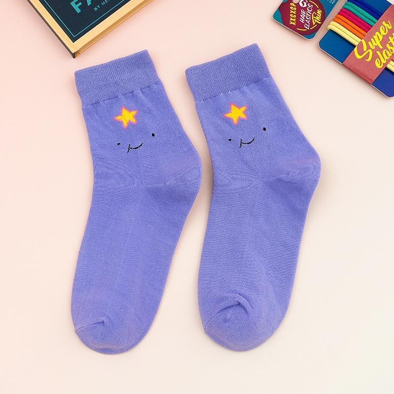 Cute Women's Socks Adventure Series Women's Medium Socks Ins Trend Comfortable and Breathable Cute Socks