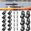10Pack Nylon Kayak Eyelet Tie Down Loop Black Rigging Outfitting Pad Eye Kayak Rigging Eyes