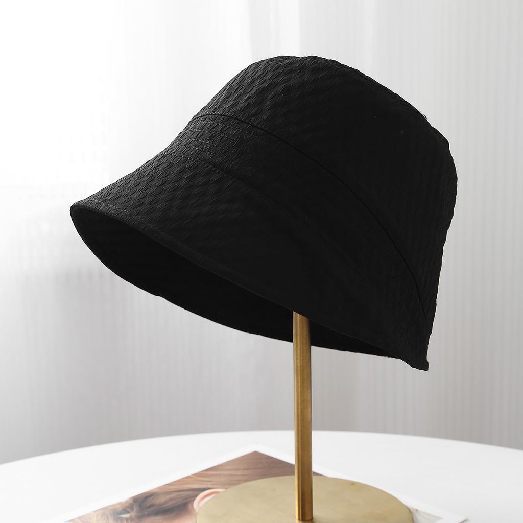 Bubble Pattern Bucket Hat Women's New Niche Plain Bucket Hat Women's Sunshade Sunscreen Hat Basin Hat