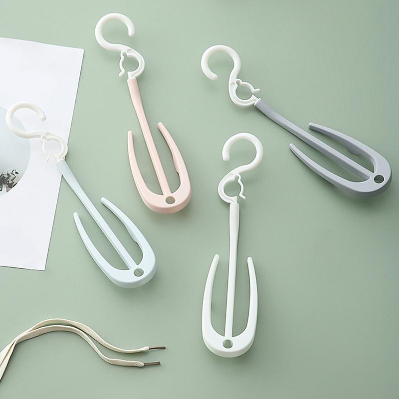 Mini T Winddicht Doppelhaken Multifunktion Kunststoffmaterial für Balkonhänger Schuhregal Hängend Winddicht Trockenhänger