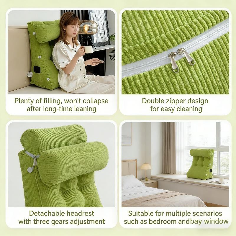 Thick Multifunctional Ergonomically Designed Reading Pillow,Triangle Cushion Featuring A Soft Large Cushion Perfect for Reading