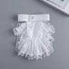 Lace Jabot Collar Victorian Theme Party Neckwear Cosplay Accessory Collar for Halloween Teaparty Dressingup Neckpiece