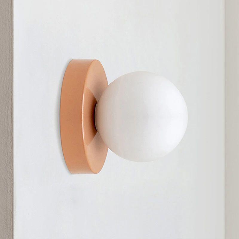 Nordic LED Glass Wall Lamp Minimalist G9 Base Orb Sconce For Bedroom Study Hallway Staircase Aisle Entrance Lighting Fixtures