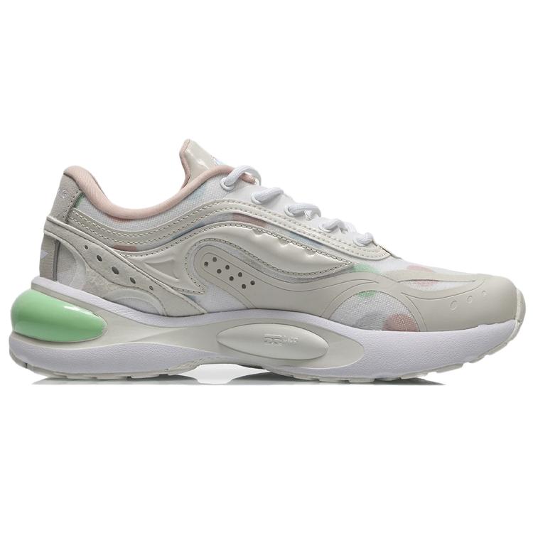 New LiNing V8 Cushioning Low Top Running Shoes Women's Pearl White