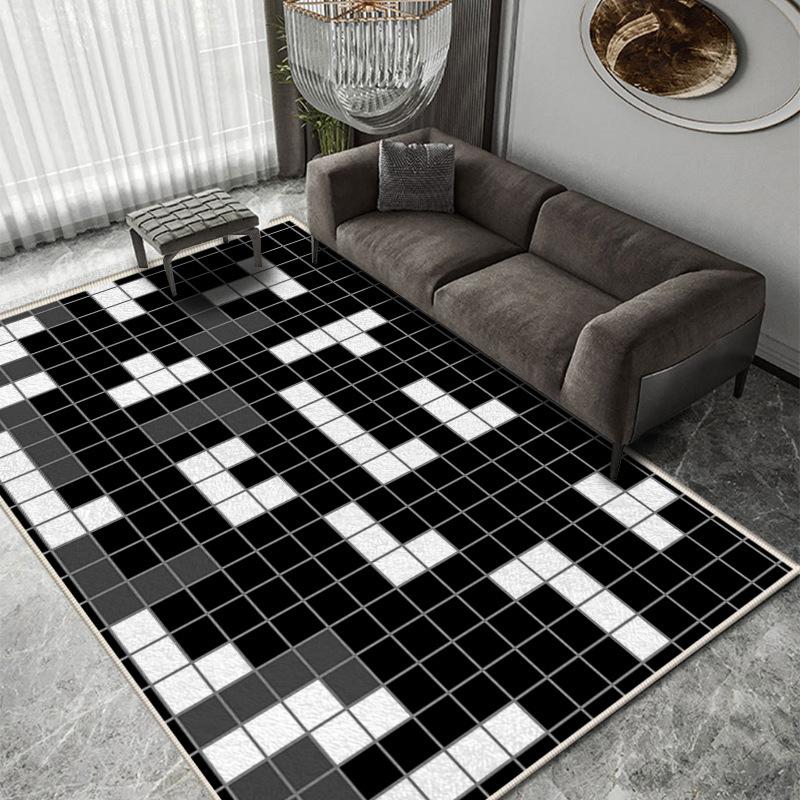 Light Luxury Living Room Carpet Room Large Area of Nordic Wind Sand Tea Table Mat All Shop with Dirt Resistant Floor Mat