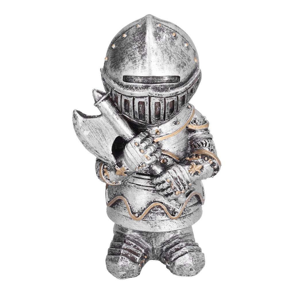 Medieval Crusader Knight Gnomes Guard Resin Ornament Outdoor Garden Decoration Statue#1