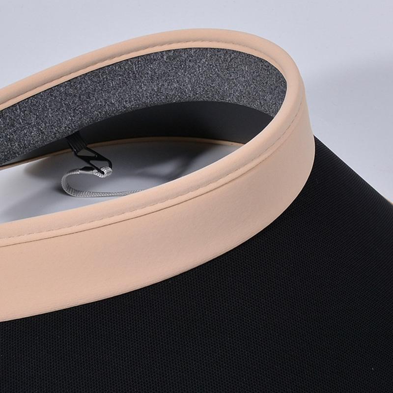 Sommer Leerer Oberteil Sonnenhut Damen Doppelter Schatten UV-Schutz Große Krempe Visor Koreanische Mädchen Mode Vielseitige Farbabstimmung Strand Verstellbare Faltbare Kappe