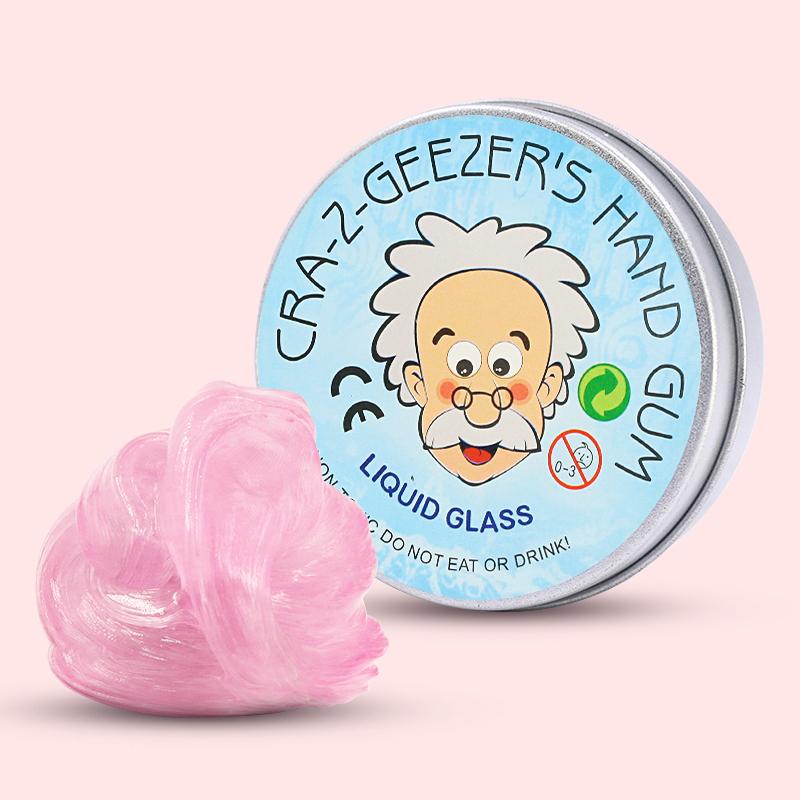 Labor-Knete Kristallklar Glas (1 Packung) Bestes Denken Smart Crazy Stress Knete mit Dose, Sensorisches & Hüpfspielzeug