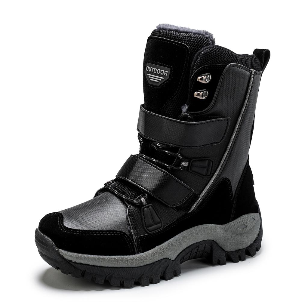 Xinjiang cotton shoes casual sports Velcro medium and long snow boots warm thickened velvet shoes