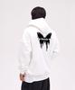 Astral Projection Butterfly Oversized Wide Shoulder Zip-Up Hoodie_White