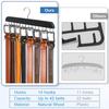 Resovo Belt Hanger for Closets, Holds up to 42 Belts, Belt Organizer with 14 Hooks, Durable Wood Belt Rack for Closet Organizer and Storage, Black, 1