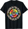 Retro Peace Flower Imagine All The People Boho Hippie 70s T-Shirt Unisex T-Shirt