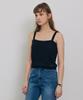 Tudument Punching Sleeveless Knit Top Navy