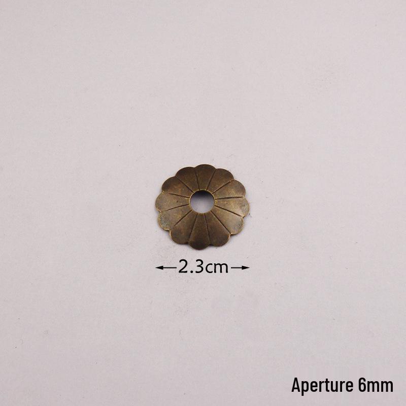 Antique Chinese Copper Plum Blossom Pull Handle and Gasket for Furniture Decoration
