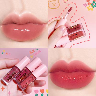 Mirror Sexy Water Lip Glaze Lipstick Girl Student Lip Gloss Moisturizing Moisturizing Lip Glaze Doodle Jelly Glass Lip Gloss