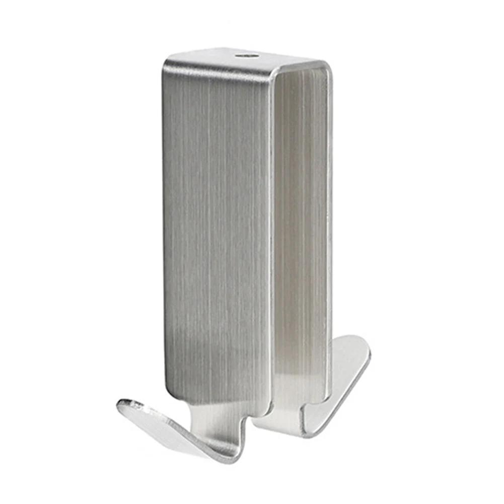 1pc Stainless Steel Double Side Hooks Bathroom Shower Door Hook Over Glass Door Shower Towel Rack For Glass Wall Or Glass Door