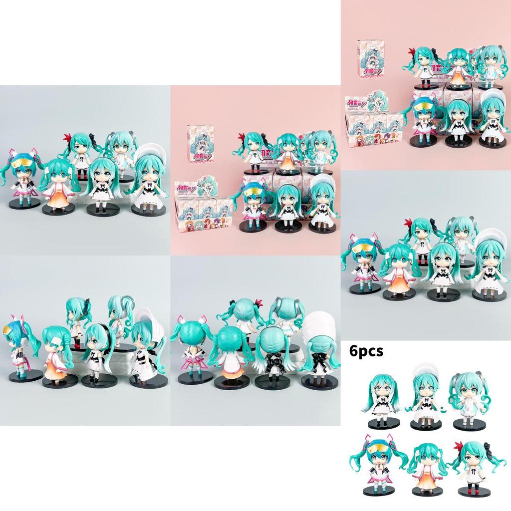 Hatsune Miku Q Version Pvc Anime Figures Blind Box With Collectible Display