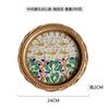 Light Luxury Rattan Woven Round Colorful Storage Tray Living Room Tea Table Fruit Pastry Cake Plate Trays Decorative