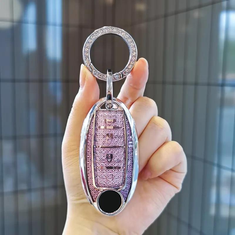 Suitable For Nissan 14Th Generation Classic Sylphy Keycase Tea Qashqai X-Trail Tiida Murano Sunny Keycover Key Shell Keychain