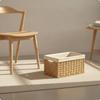 Woven Storage Basket Practical Rectangular Bin Reinforced for Homeowners