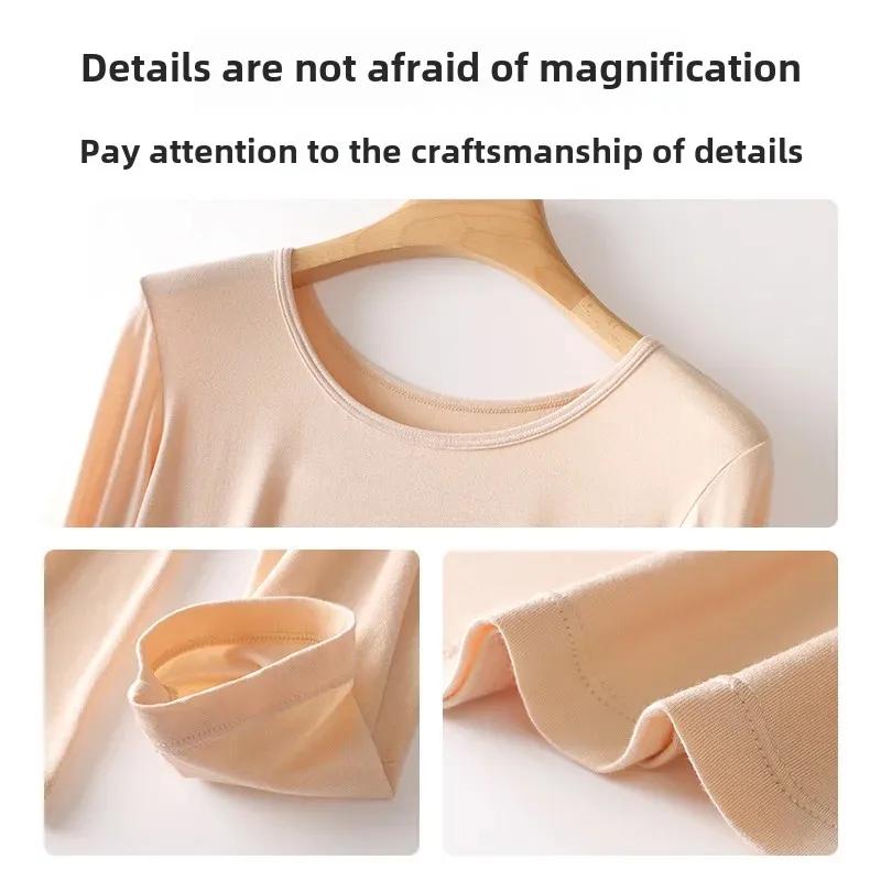 Women's Modal Long Sleeve Round Neck Top – Thin Autumn/Winter Sweater, Large Size
