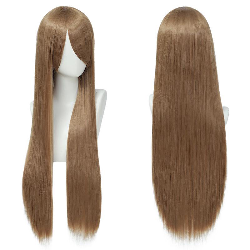 Colorful 80cm Long Straight Cosplay Wig for Anime & Historical Costumes