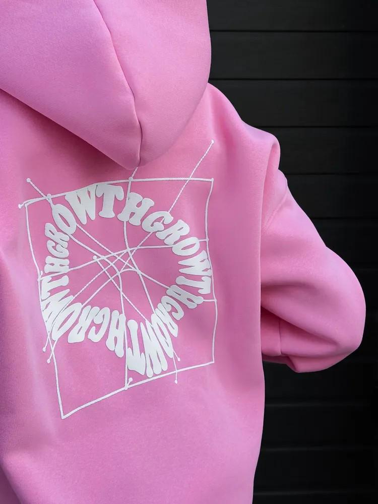 European & American Women's Winter Hoodie with Letter Print & Foam Bag Patch