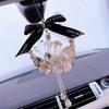 Four Leaf Clover Pearl Car Pendant Interior Rearview Mirror Hanging Decoration For Women