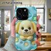 Phone Case: 2D Flat Design Suitable for iPhone 18 17 16 15 14 13 Pro Protective Case, with Little Dog Probe, Perfect Christmas and Halloween Holiday G