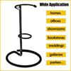 Iron Crystal Display Stand Faux Crystal Ornament Wand Display Stand Holder Round Base Design Storage Support