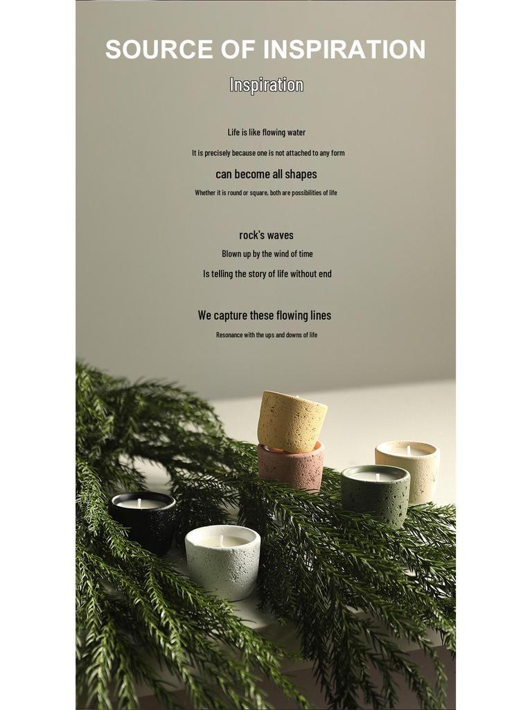 Ya Feng Rock Whisper Scented Candle & Diffuser Gift Set - Long-lasting Essential Oil Fragrance for Home