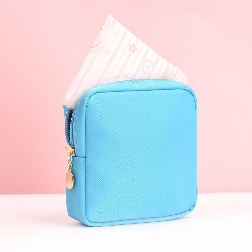 1pc Travel Cosmetic Bag Makeup Case for Women Girls Students Women's Multi-Color Portable Sanitary Napkin Storage Bag