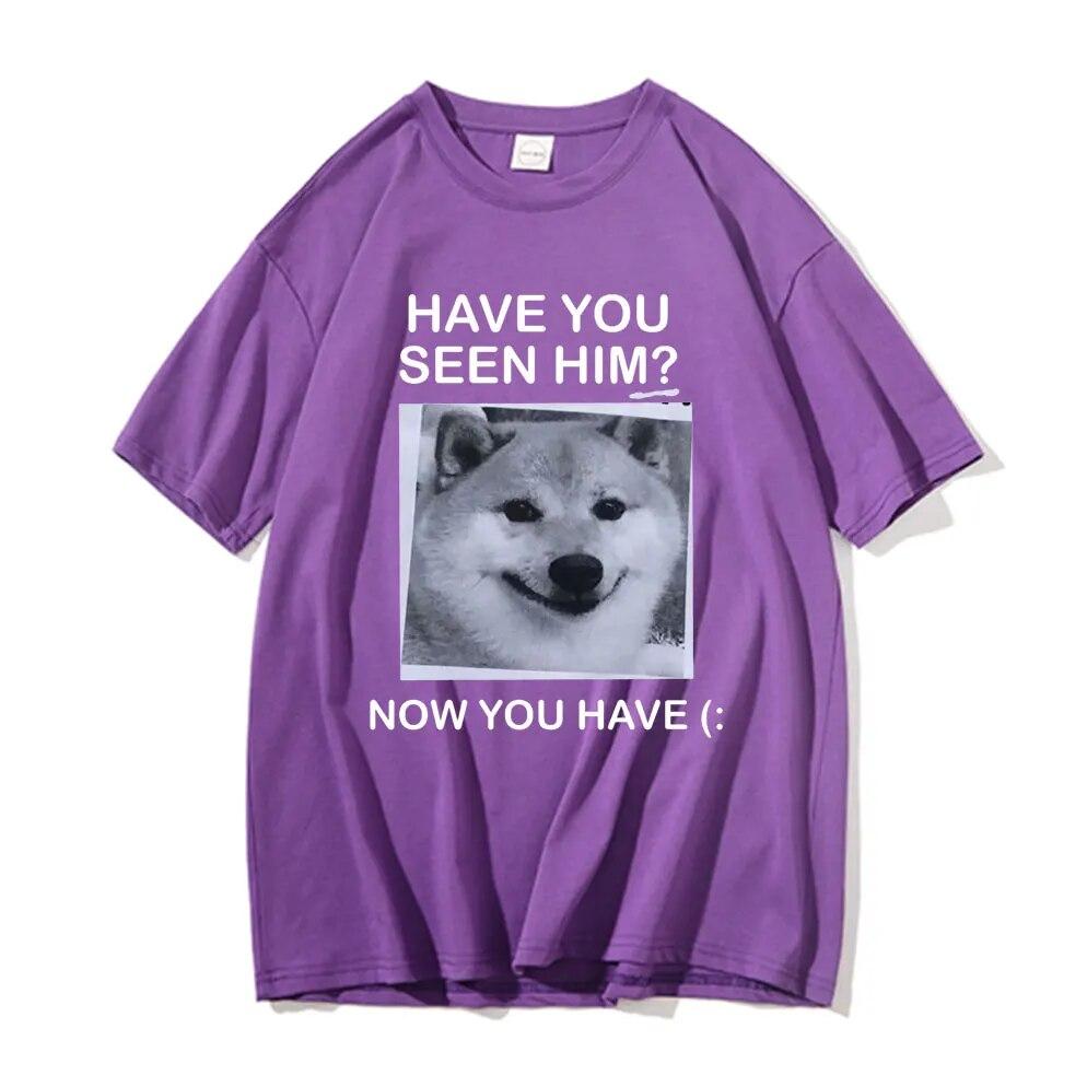 L-ai văzut acum, ai tricou Shiba Inu Tricouri cu imprimeu grafic Amuzant, unisex, pentru femei, tricouri supradimensionate, tricou unisex