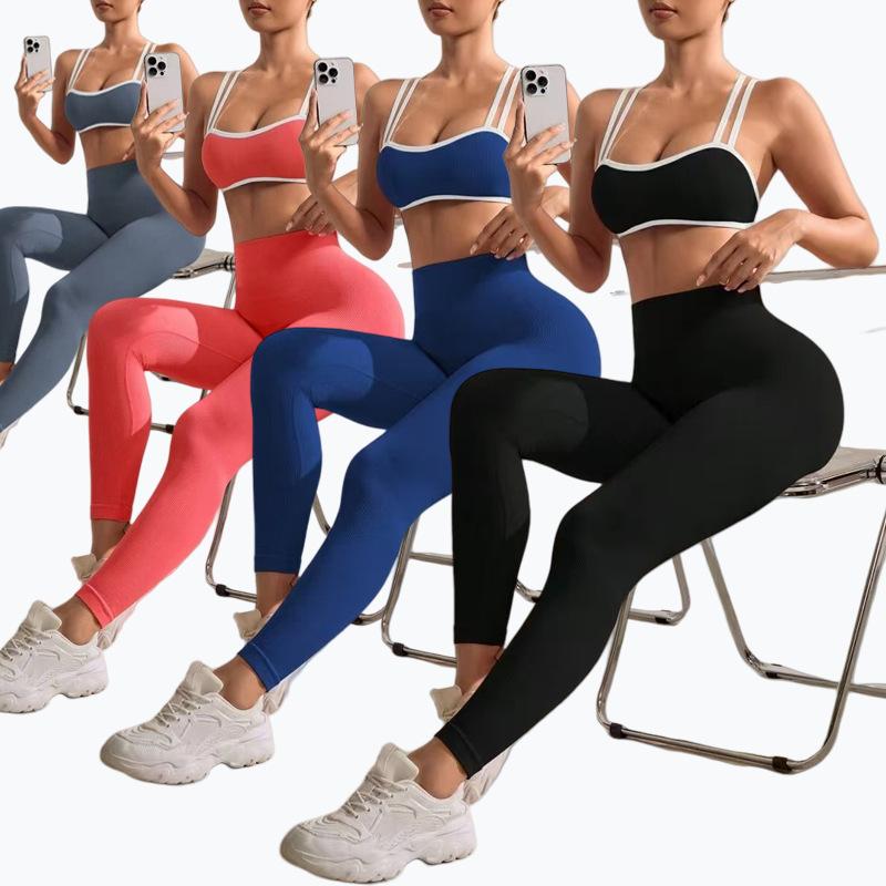JYL Seamless Yoga Set Camisole Hip Lifting Pants Outdoor Fitness Suit