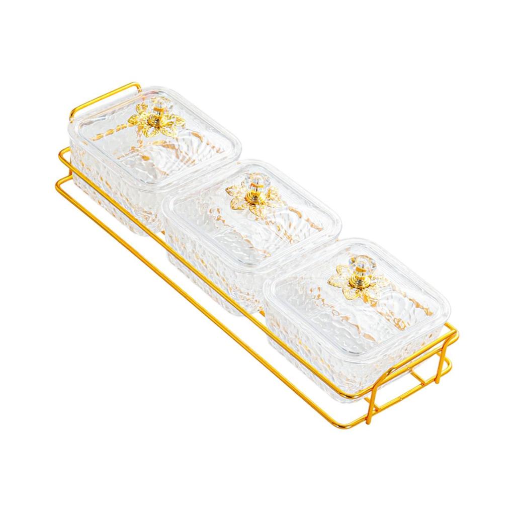 3 Bowls to Serve with Lid And Dessert Screen Covers