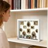 Small Museum Shadow Frame DIY Mini Fugurine Memory Decor Mini Museum Silhouette Frame With Gold Mini Photo Frames And Cute Doll