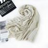 New 190*80cm Artistic Style Striped Cotton Linen Scarf Shawl Men's and Women's Same Style Mori Foulard En Mousseline Scarves