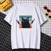 Funny Print Pew Pew Madafakas Black Catcartoon Tshirt Hipster Casual Unisex Cotton Clothes Loose Tshirt Harajuku Crewneck Unisex Tops