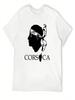 Corsica Isola di Bellezza Mappa della Corsica Isula Bella Corse Francia Francia Corsica T-Shirt Topping Per Un Ragazzo unisex T-Shirt Grafiche