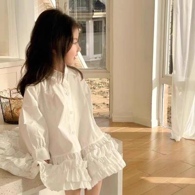 Abito a pieghe con colletto da ragazza per la primavera: Stile Principessa Coreana Trendy per Primavera, Estate e Autunno