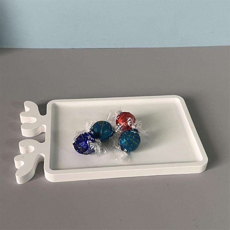 Christmas Tray Silicone Resin Mold Jewelry Plate Mold Epoxy Molds for Concrete Dish Storage Art Crafts Home Decorations