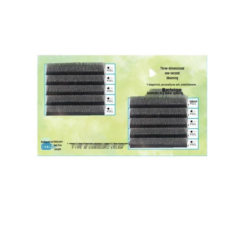 Four-Leaf Clover 4D Super Soft Non-Shedding W-Shaped False Eyelashes 0.07YY