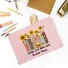 Thank You for Helping Me Grow Custom Name Makeup Bag Personalised Pencil Bags Travel Toiletries Storage Pouch Gifts for Teacher