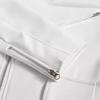 Men's White PU Leather Jacket - Stylish & Trendy Design