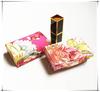 Gold Brocade Double Lipstick Case with Mirror and Jewelry Storage Box