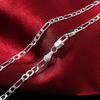 40-75cm 925 Sterling Silver 16-30 Inches Fine 4mm Chain Necklaces For Women Fashion Jewelry