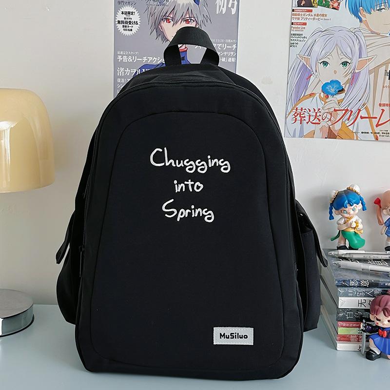 School Bag New Fresh and Sweet Candy Color Backpack Junior High School Students Light Travel Large Capacity Backpack