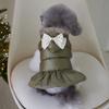 Pet Thick Coat Autumn/Winter Christmas New Year Small Dog Schnauzer Teddy Bow Hat Cotton Jacket Puppy Clothes