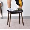 Morden Solid Light Luxury Wood Makeup Dressing Stool Simple Small Shoes Stool Change Home Bedroom Creative Chair Decoration