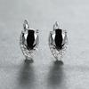New drop-shaped emerald zircon plated champagne gold ear buckle wedding earrings women's jewelry
